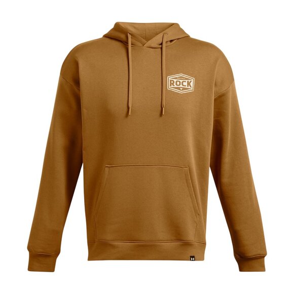 Project Rock UA Under Armour Fleece Hoodie 1386902-707 Brown Iron Paradise 2XL - Picture 1 of 5